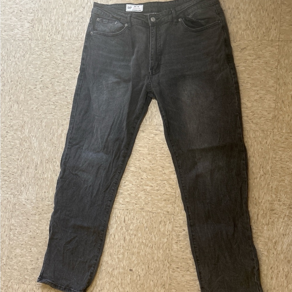 Gap Men’s Black Denim Jeans Straight Leg Regular Fit